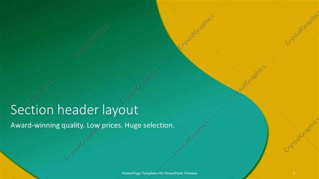 Section Header presentation slide layout