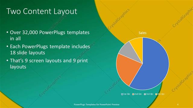 Two Content presentation slide layout