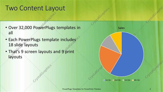 Two Content presentation slide layout