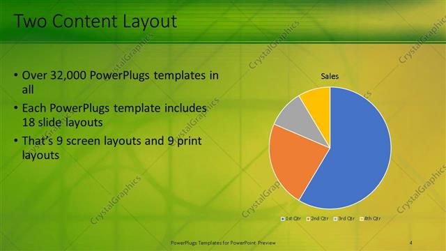 Two Content presentation slide layout