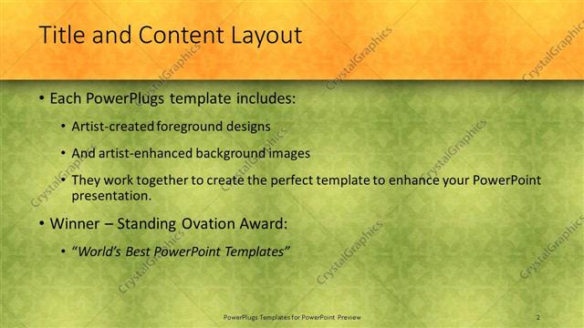 Title and Content presentation slide layout
