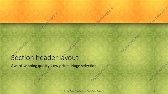 Section Header presentation slide layout