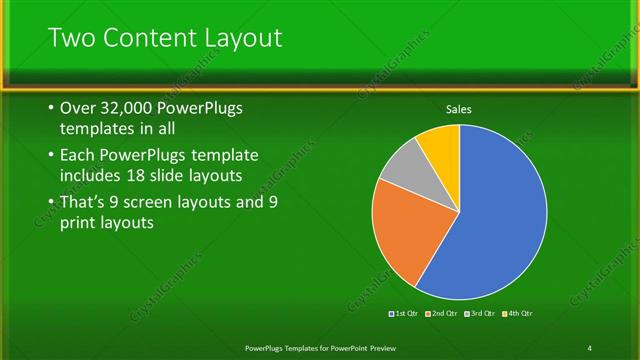 Two Content presentation slide layout