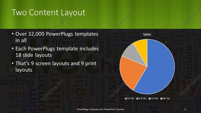 Two Content presentation slide layout