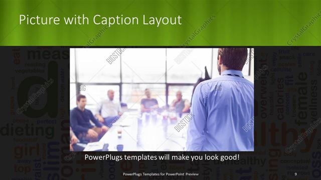 Picture with Caption presentation slide layout