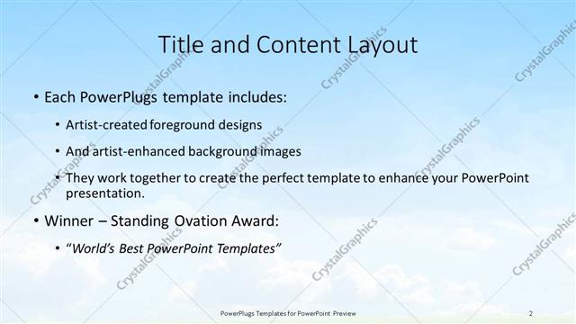 Title and Content presentation slide layout
