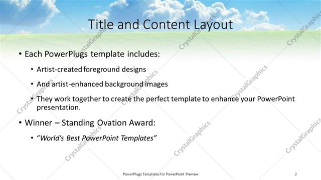 Title and Content presentation slide layout