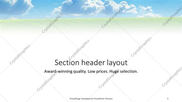 Section Header presentation slide layout