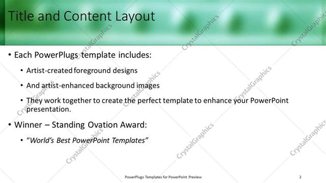 Title and Content presentation slide layout