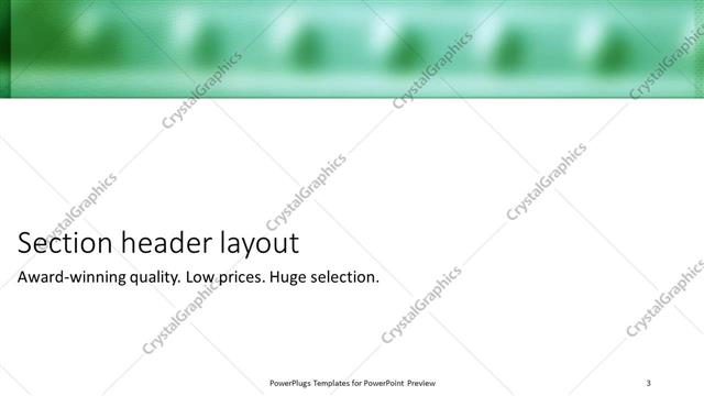 Section Header presentation slide layout