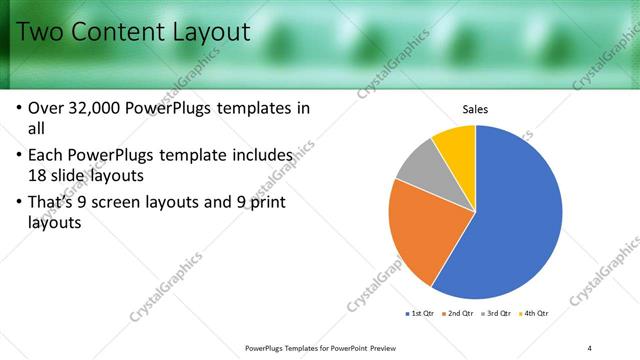 Two Content presentation slide layout