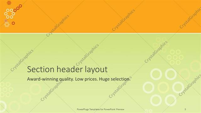 Section Header presentation slide layout