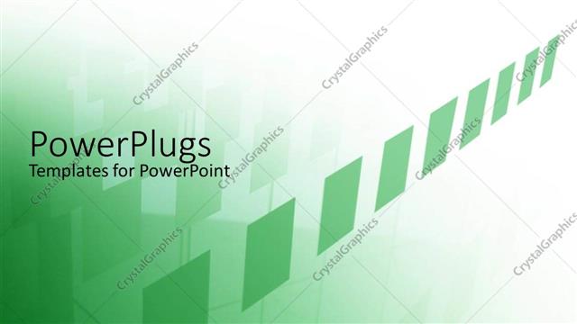  Presentation with abstract green - Plain green and white surface with some connected tiles