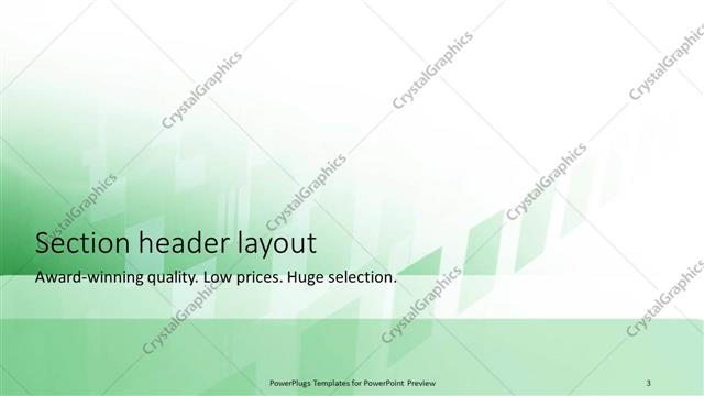 Section Header presentation slide layout