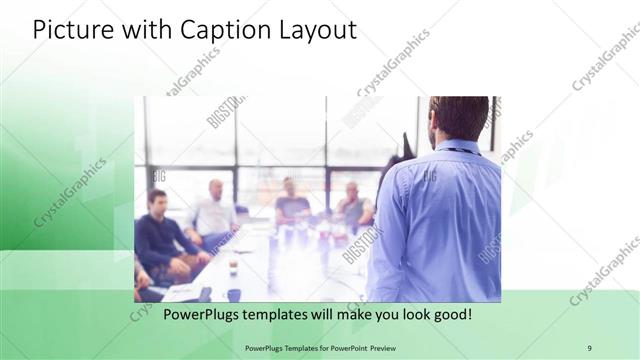 Picture with Caption presentation slide layout