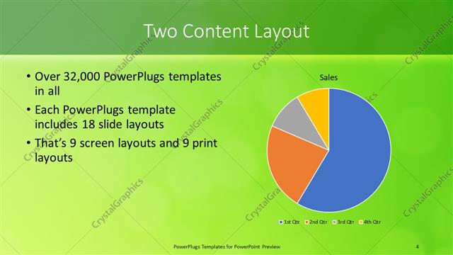 Two Content presentation slide layout