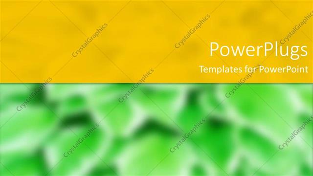  Presentation with yellow green - A plain green and yellow background with some blurry images