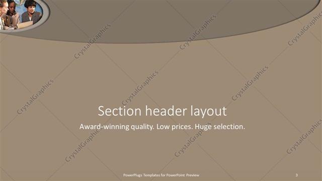Section Header presentation slide layout
