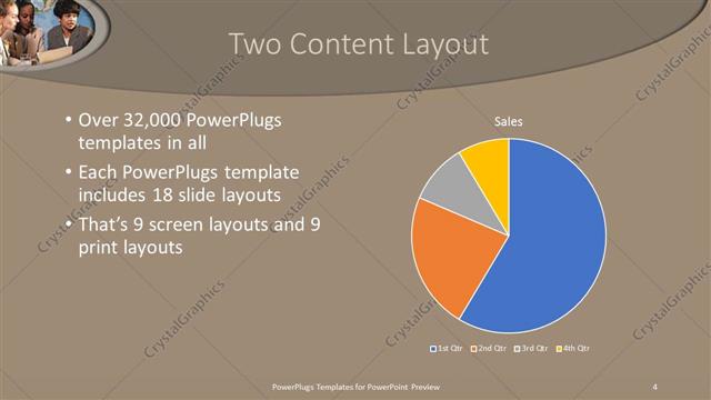 Two Content presentation slide layout
