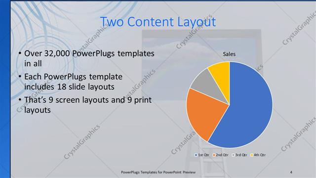 Two Content presentation slide layout