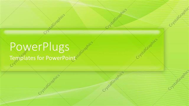  Presentation with green lines - A plain leaf green background with some wavy lines