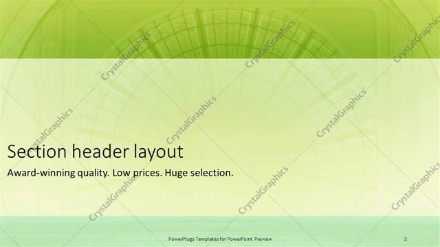 Section Header presentation slide layout