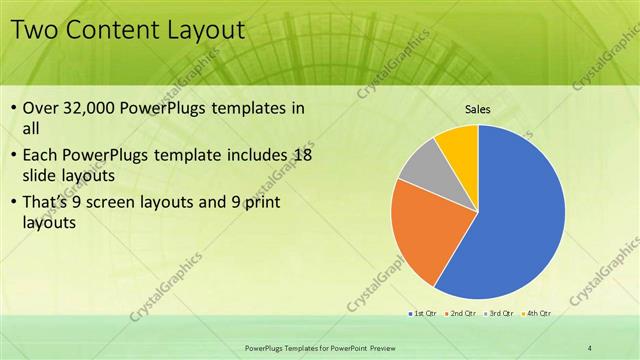 Two Content presentation slide layout