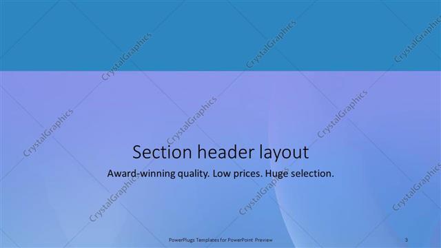 Section Header presentation slide layout
