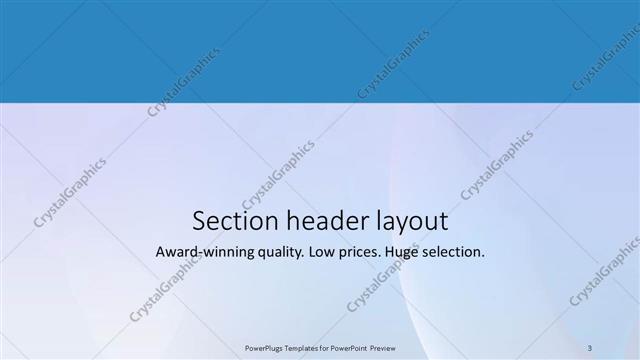 Section Header presentation slide layout