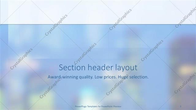 Section Header presentation slide layout