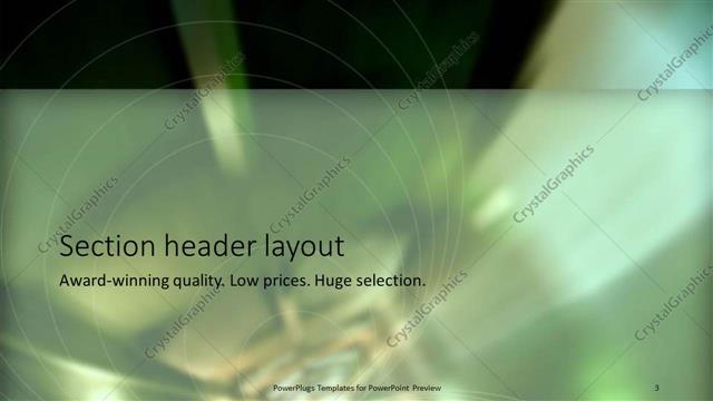 Section Header presentation slide layout