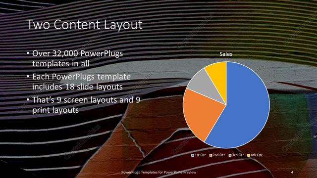 Two Content presentation slide layout