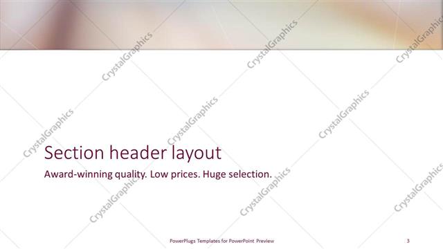 Section Header presentation slide layout