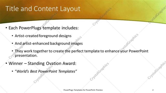 Title and Content presentation slide layout