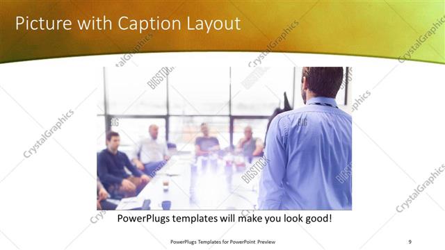 Picture with Caption presentation slide layout
