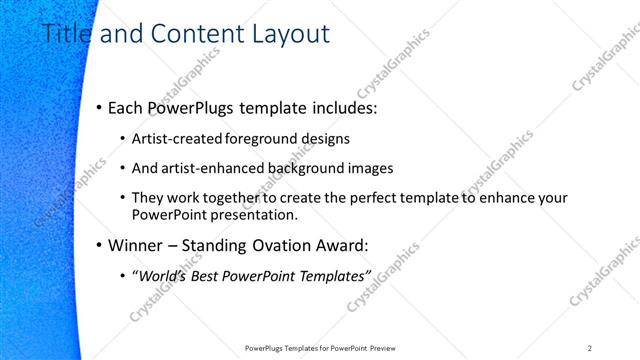 Title and Content presentation slide layout