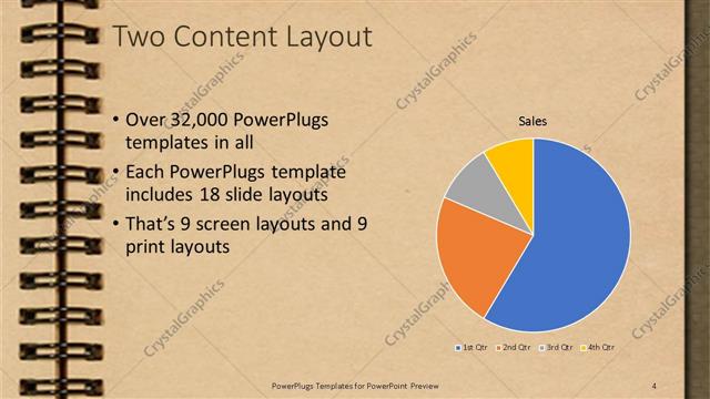 Two Content presentation slide layout