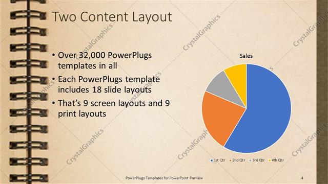 Two Content presentation slide layout
