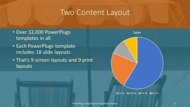 Two Content presentation slide layout