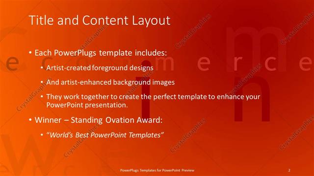 Title and Content presentation slide layout