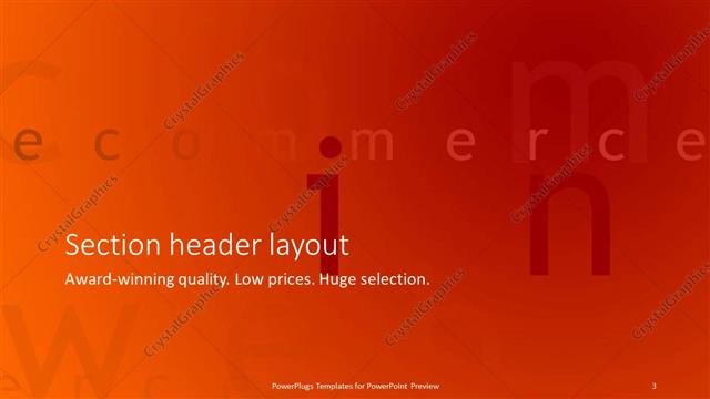 Section Header presentation slide layout