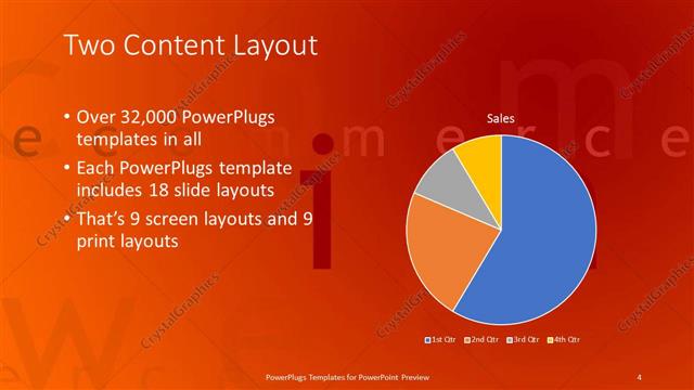 Two Content presentation slide layout