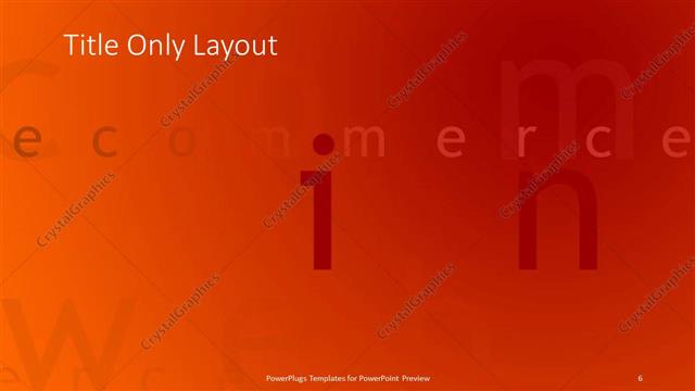 Title Only presentation slide layout