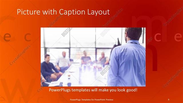 Picture with Caption presentation slide layout