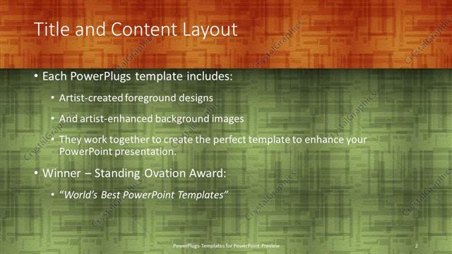 Title and Content presentation slide layout