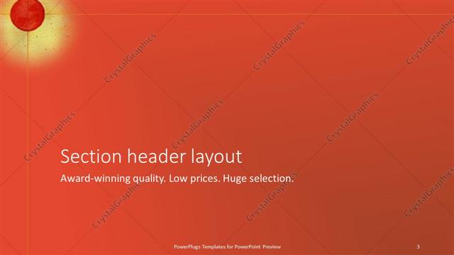 Section Header presentation slide layout