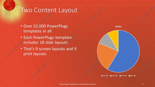 Two Content presentation slide layout