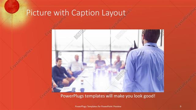 Picture with Caption presentation slide layout