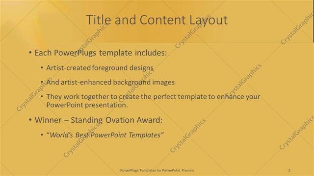 Title and Content presentation slide layout