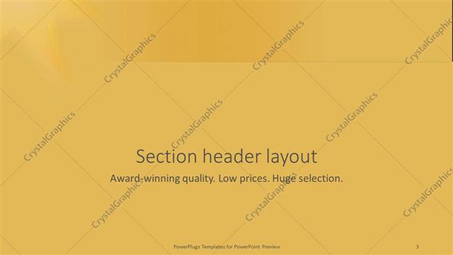 Section Header presentation slide layout